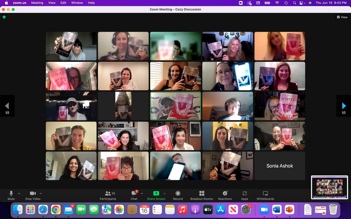 ceciliaclyra's tweet image. The official @TSNOTYAW book club had so much fun dissecting the (spellbinding! addictive!) novel WHITE IVY by @susieyyang (represented by @JenFerrariAdler; edited by @msrucci) tonight!  #bookswithhooksBC