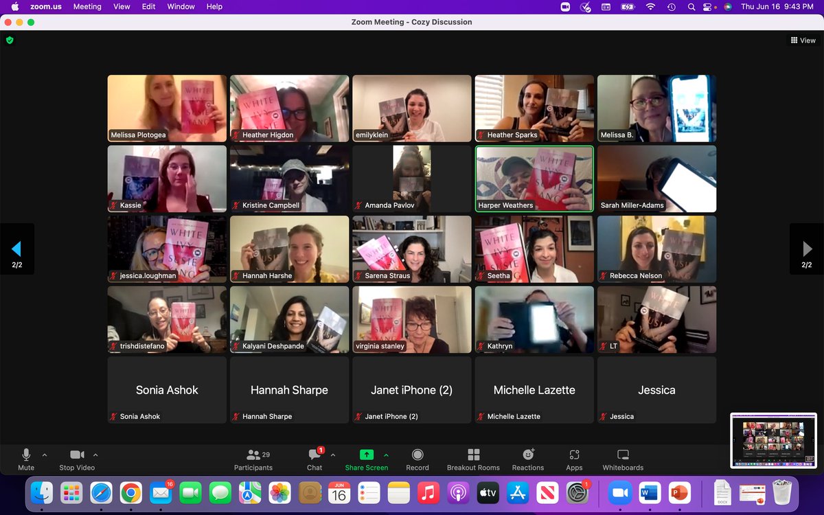 ceciliaclyra's tweet image. The official @TSNOTYAW book club had so much fun dissecting the (spellbinding! addictive!) novel WHITE IVY by @susieyyang (represented by @JenFerrariAdler; edited by @msrucci) tonight!  #bookswithhooksBC