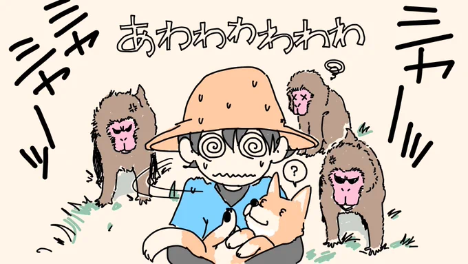 たぶん、猿の方も必死だったと思います😅(2/2) 