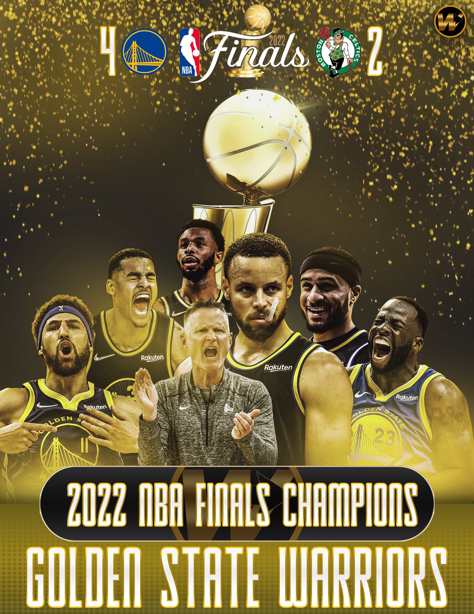 Premium golden State Warriors chibi NBA Finals Champions 2021 2022