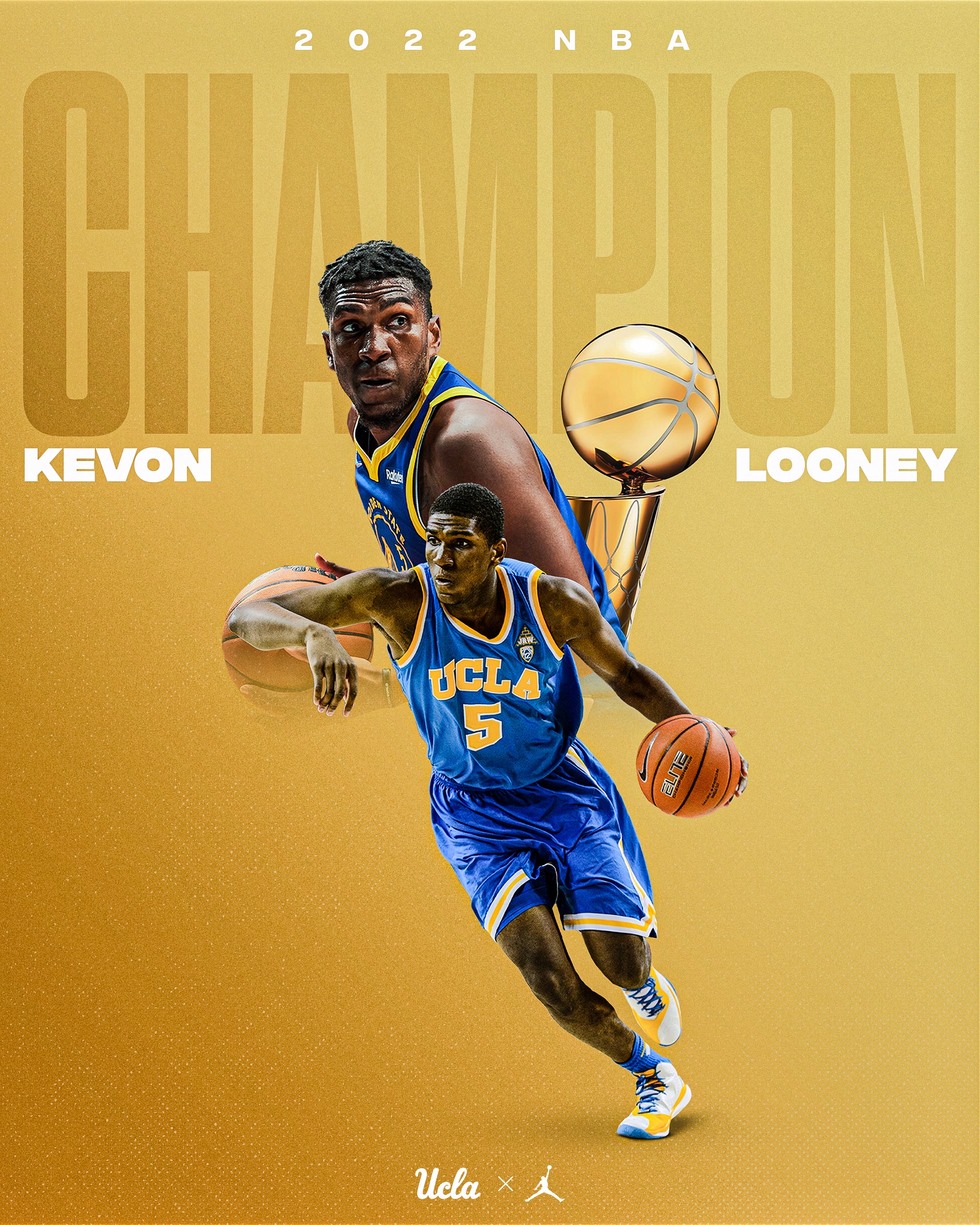 Golden State Warriors: Kevon Looney 2022 Champions Life-Size Foam