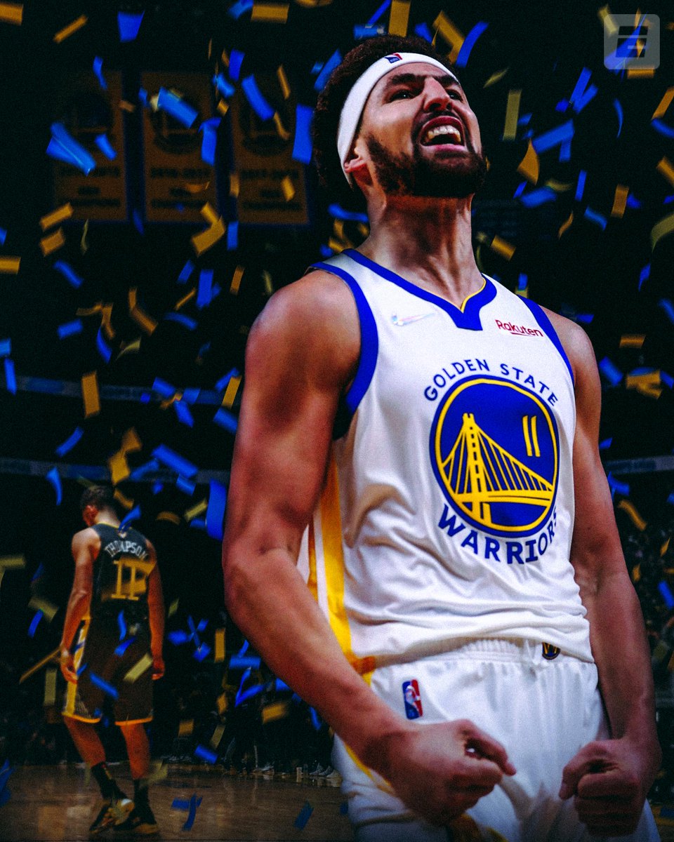 ESPNNBA's tweet photo. An incredible comeback 🙏 

Klay Thompson gets his fourth NBA championship after missing more than two seasons due to injury! https://t.co/phkzBmLdHX