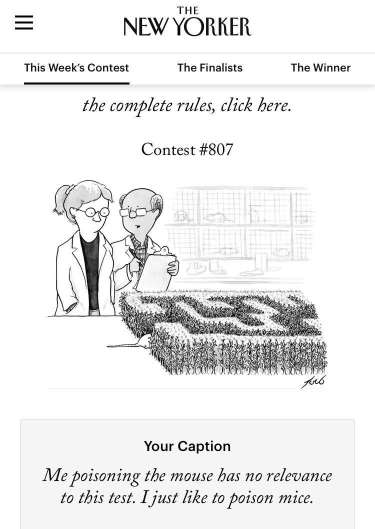 .<a href="/newyorker/">The New Yorker</a> Has science gone too far? No, decidedly not #sciencetweet #thisoneisaboutmice