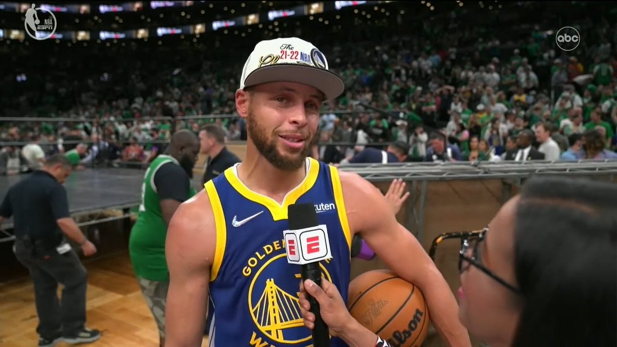 WarriorsMuse's tweet photo. Steph Curry stats in 2022 finals

31 points
6 rebounds
5 assists
2 steals
5 3PM
48.2 FG%
43.7 3P%

Your FINALS MVP https://t.co/TwSDMdIGkZ