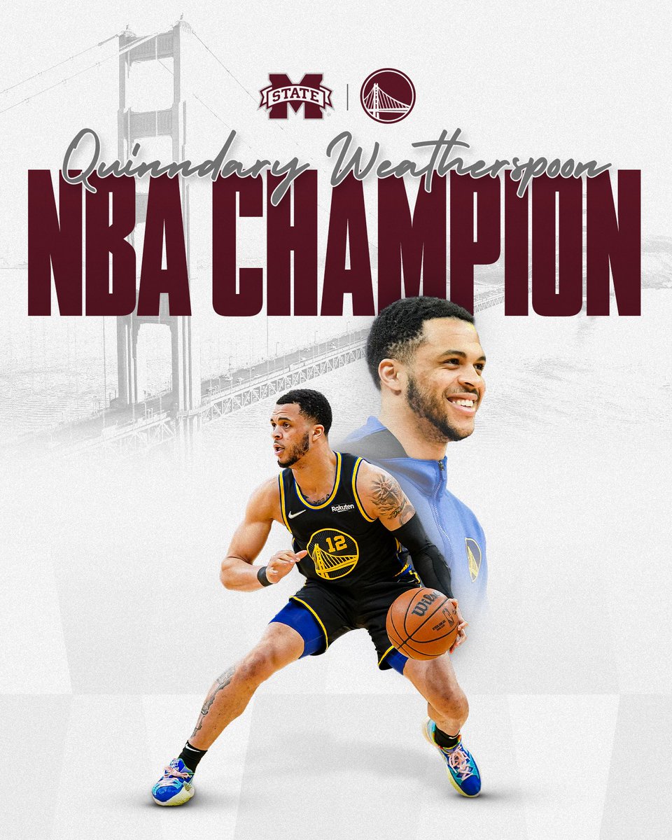 Mississippi State Men's Basketball (@hailstatembk) on Twitter photo ๐ฎ๐ฌ๐ฎ๐ฎ ๐ก๐๐ ๐๐๐๐ ๐ฃ๐๐ข๐ก๐ฆ ๐
Congrats to <a href="/IAM_QUINN11/">Quinndary W.</a> and the <a href="/warriors/">Golden State Warriors</a>!
#HailState๐ถ | #StateToTheLeague ๐ฎ๐ฌ๐ฎ๐ฎ ๐ก๐๐ ๐๐๐๐ ๐ฃ๐๐ข๐ก๐ฆ ๐
Congrats to <a href="/IAM_QUINN11/">Quinndary W.</a> and the <a href="/warriors/">Golden State Warriors</a>!
#HailState๐ถ | #StateToTheLeague