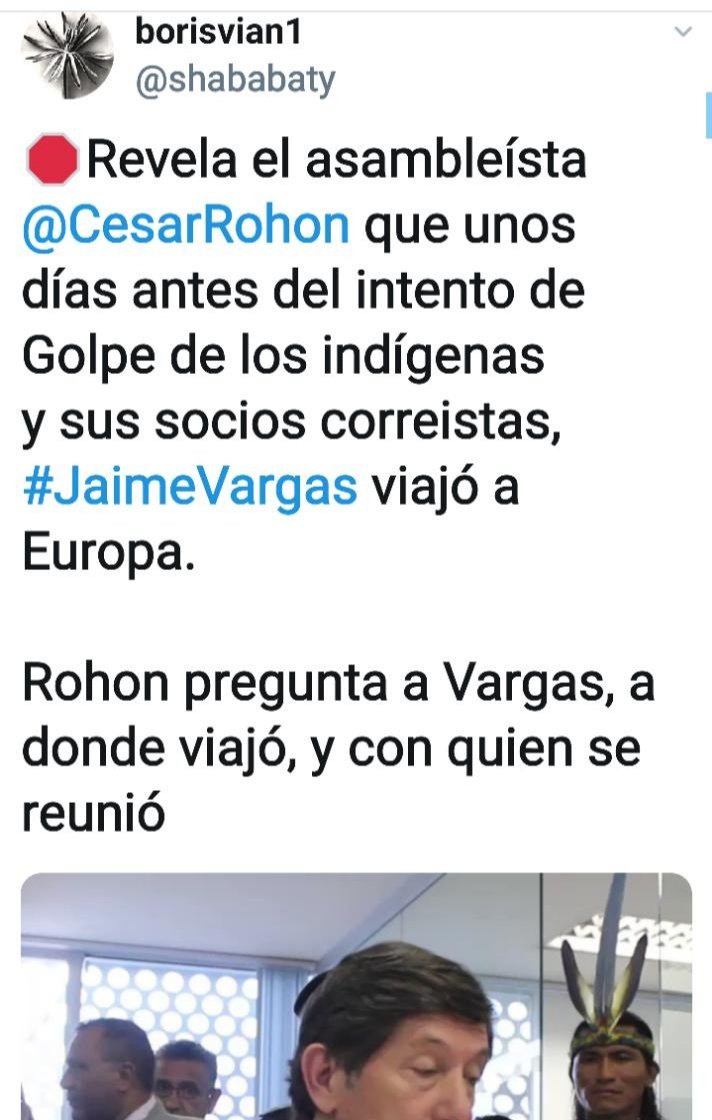 Alberto97315647's tweet photo. Creen Uds que es coincidencia q previo a #Octubre19 JaimeVargas viajó a Europa y que @LeonidasIzaSal1 también lo haga, justamente antes del paro que estamos soportando hoy?A quien fueron a ver?A recibir ordenes?A cobrar?
@VillaFernando_ @LassoGuillermo
#RedDeTuiterosDemocraticos https://t.co/wiLJsAJQza