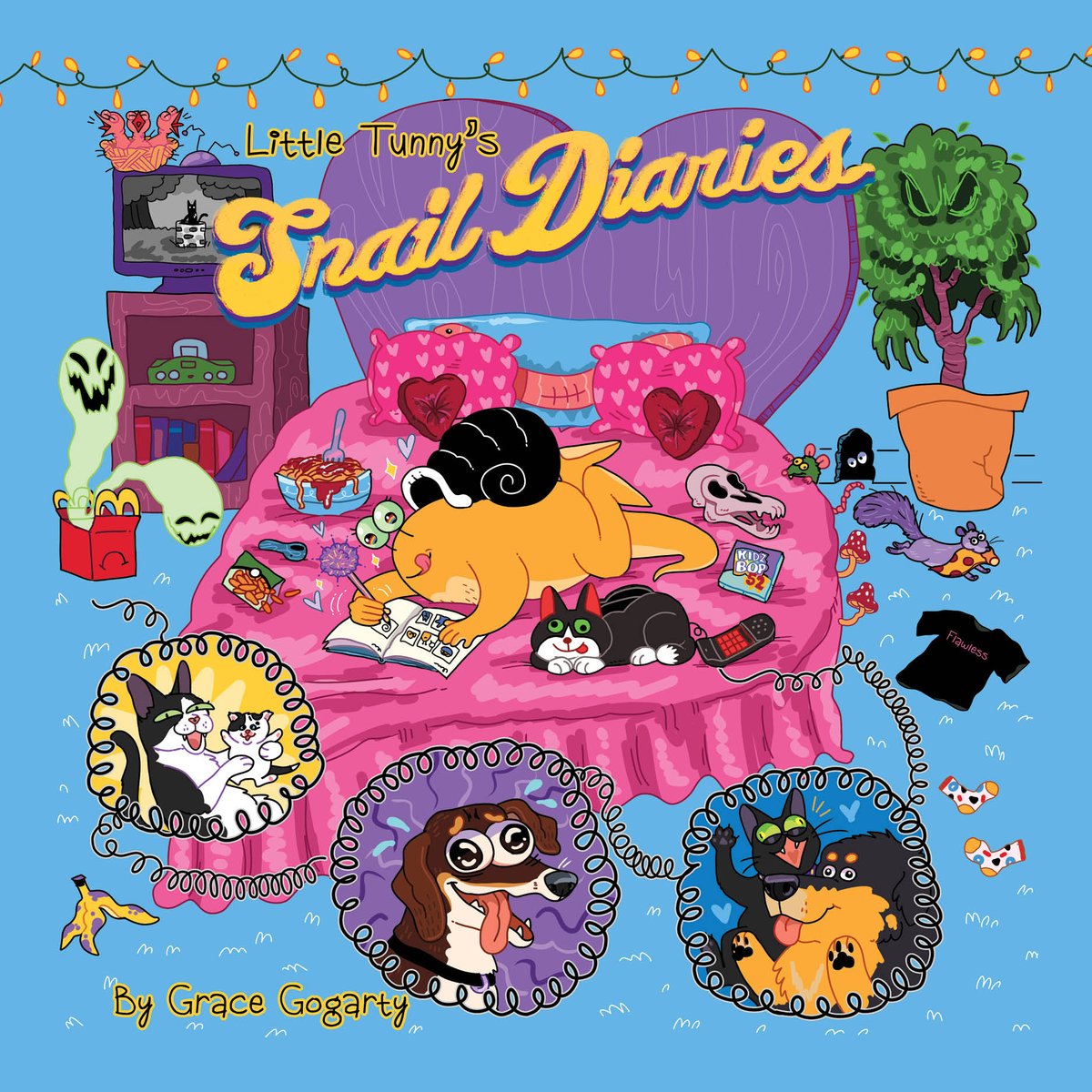 silversprocket_'s tweet photo. @IgnatzHaderach @housegoblin Day 17: Little Tunny’s Snail Diaries collects the best of @itslittletunny's diary comics! Lovingly drawn on scraps of paper &amp; broken laptops, it hilariously documents the highs &amp; lows of owning pets, working customer service, &amp; simply trying to exist. https://t.co/LBbkmiRBuD https://t.co/3Eumae6xca