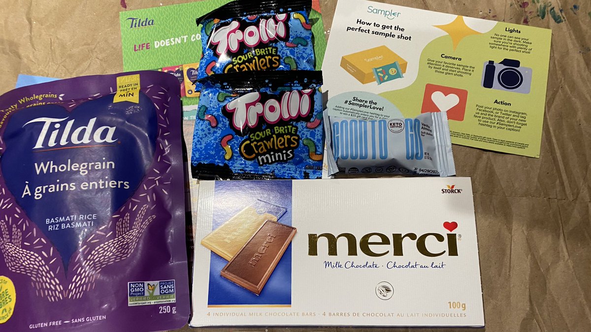 Loving this box of #samplerlove! Haven’t had anything in a long time and they surprise me with this! <a href="/sampler/">sampler</a>