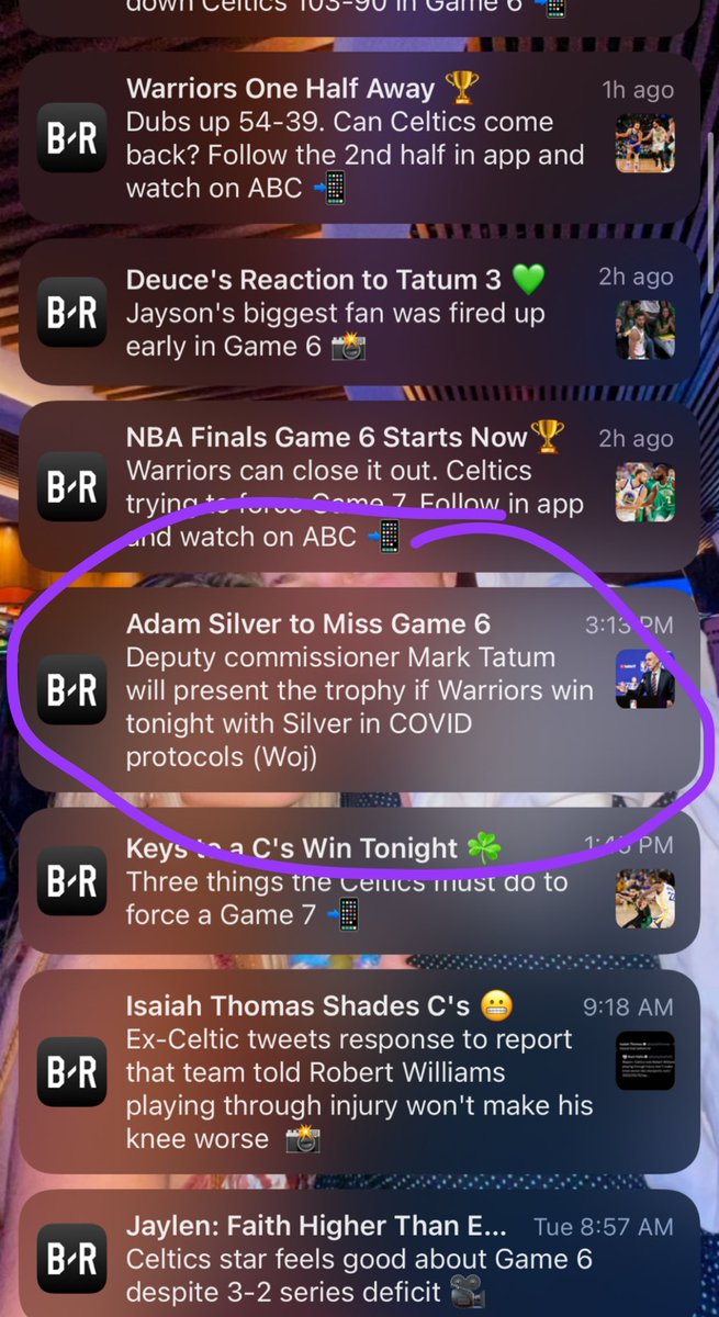 JordanBaker154's tweet photo. Just so it’s known Adam Silver and the @NBA gave this series to Golden State weeks ago. Adam Silver didn’t show up because he knows he’d be at risk of Celtics fans and this collusion https://t.co/fewTe5yFMO