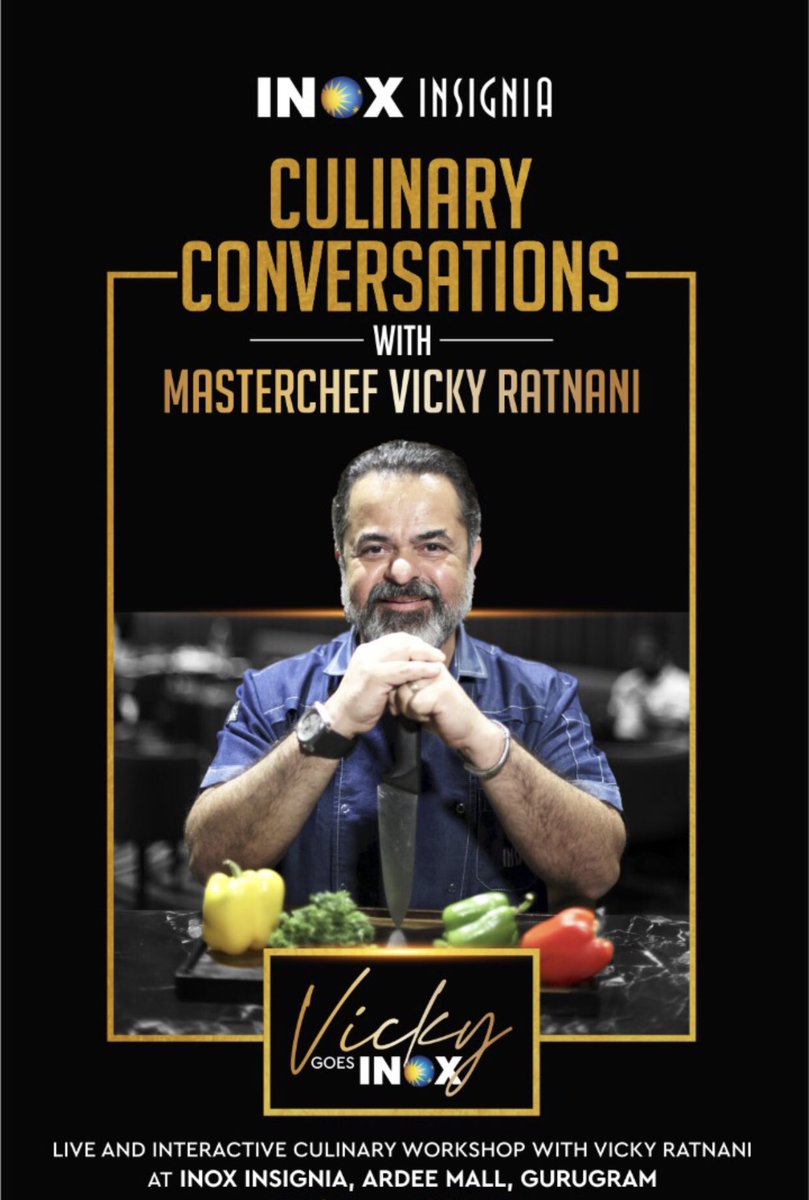 Tutejajoginder's tweet photo. What an event it was when MasterChef @VickyRatnani enticed audiences into #CulinaryConversations at @INOXMovies #Insignia. An architect of cuisine that blends style with tradition in a wrap of modern presentation, the veteran chef also live prepared a few finger licking dishes. https://t.co/YruLKnH30B