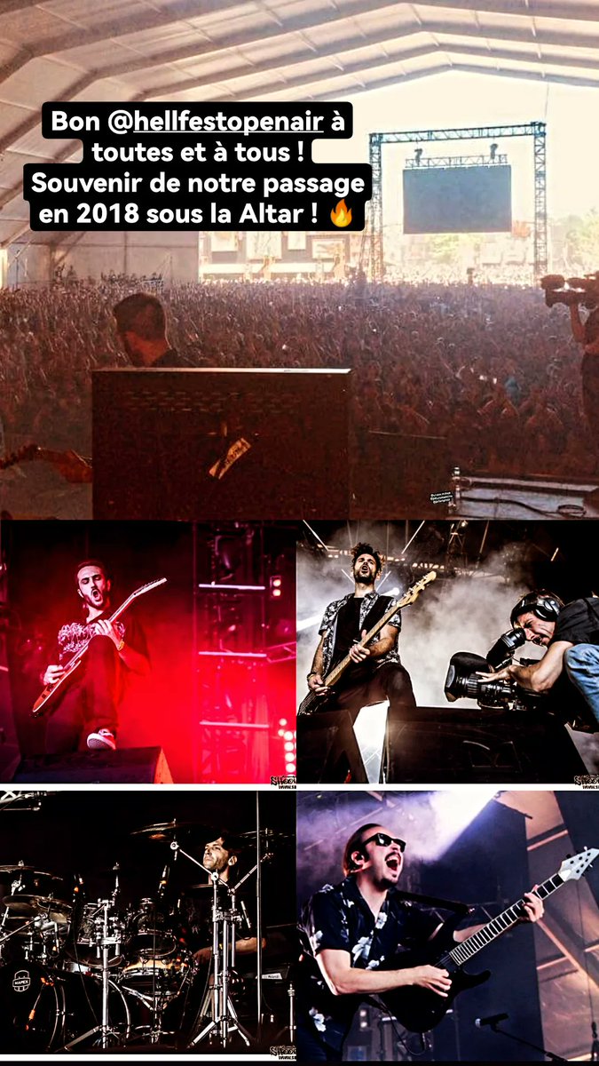 Bon #Hellfest à toutes et à tous, souvenirs de notre passage sous la Altar en 2018!

#psykup #festival #metalsummer #bandontour #tourlife