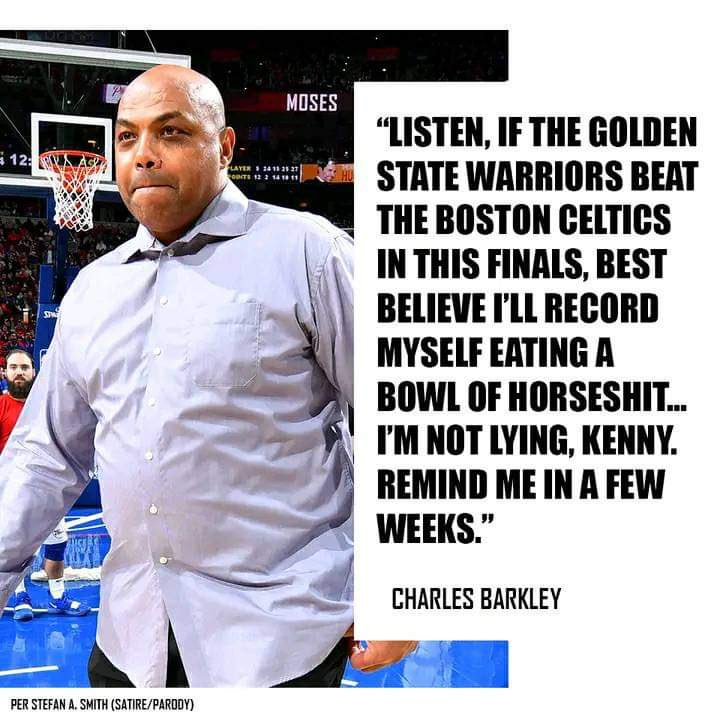 BkcSports's tweet image. Warriors Nation and the rest of the NBA world now awaits Charles Barkley to fulfil his bet 😂