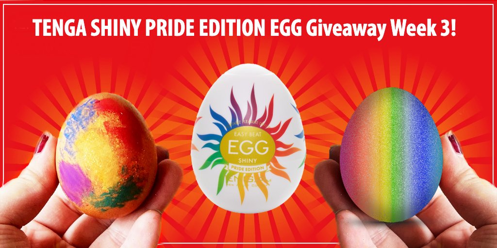 TENGA_Global's tweet photo. 🎉Pride EGG Giveaway Week 3! 🎉
10 lucky winners will win a PRIDE EGG this week! 🏳️‍🌈
For a chance to win:
1. Like &amp; follow us
2. Create your own 'PRIDE EGG' &amp; share it with us!
3. Retweet as an optional bonus! 😎 
Show us your best #PRIDEEGG to win one! https://t.co/QiIFED0Vh0