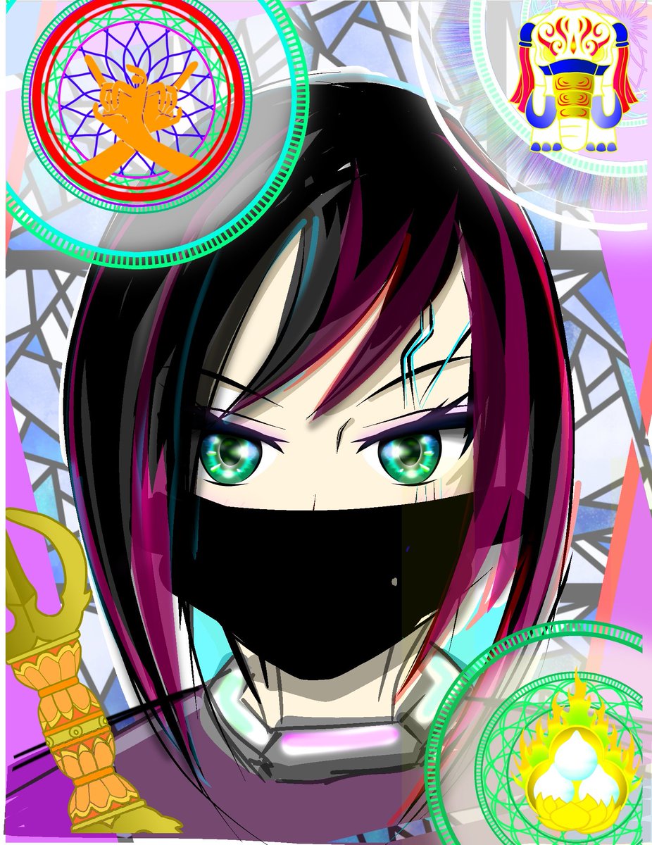 なんとなく描いてみたなんかいいな✨
眼は綺麗に書いた。パーツは六道輪廻シリーズパーツ