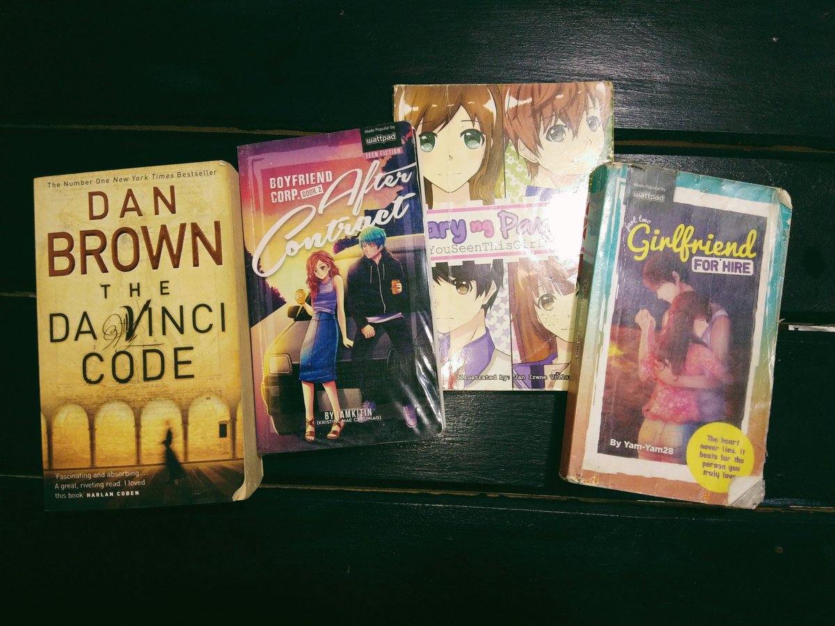 httpwdzz's tweet image. Wts lfb ph
#Alicartz 🛒

Wattpad books
• onhand
— Prices + pf —
Diary ng Panget: 30 
Girlfriend for hire 2: 20 
Boyfriend Corporation 2: 150
The Davinci Code: 175

mop: gcash | payo / 3 days reservation
mod: sco/ggx, flash express

t. Dan brown book 2 after contract ph