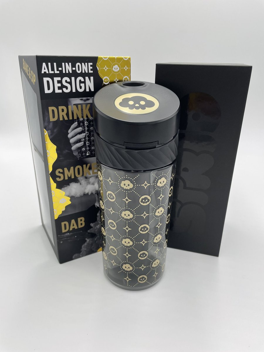 StrioWorld's tweet photo. The Bake&amp;Sip let’s you drink your favorite beverage, dab and smoke all in one rad looking tumbler! It comes with  attachments for your glass as well as a ceramic bowl and a glass banger for the perfect puff!  #strio #strioworld #smoke #smokeculture #vape #vaporizer #dab https://t.co/MaWWk5HpUH