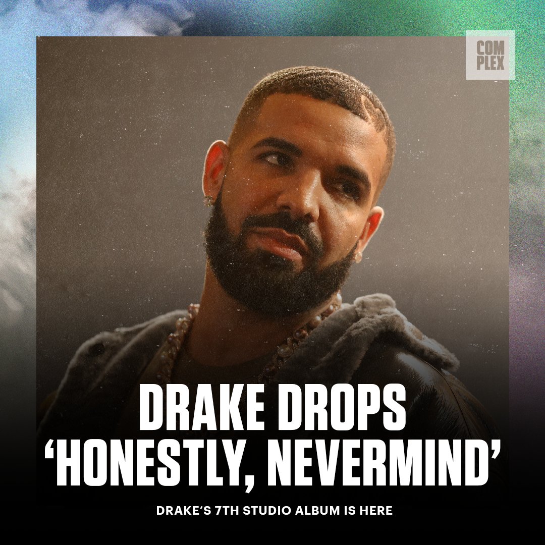 ComplexMusic's tweet photo. ‘HONESTLY, NEVERMIND’

Drake’s seventh studio album has arrived 💿🦉

Listen: https://t.co/7Hf2cYqCoW https://t.co/SadR8mBktw