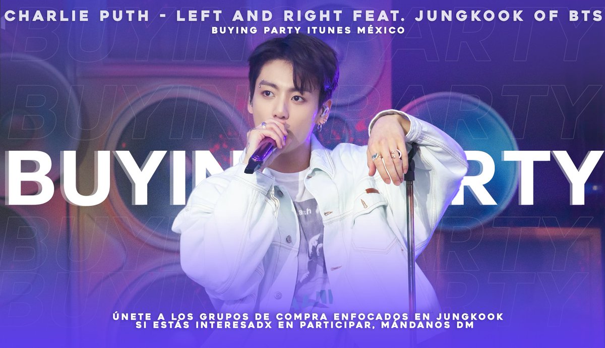 Jungkook México 🇲🇽 (@jeonjungkookmx) on Twitter photo ⭐️ | BUYING PARTY — LEFT AND RIGHT
<a href="/JeonJungkookMX/">Jungkook México 🇲🇽</a> y <a href="/JK_Mexico/">Jungkook México⁷ ✨</a>
MX-ARMY
Únete a la compra masiva de "Left and Right de Charlie Puth ft. #Jungkook of <a href="/BTS_twt/">방탄소년단</a>" para mantenerla en el #1 de iTunes México.🇲🇽
¡Mándanos un DM para unirte! 📩 Fondos abiertos ⭐️ | BUYING PARTY — LEFT AND RIGHT
<a href="/JeonJungkookMX/">Jungkook México 🇲🇽</a> y <a href="/JK_Mexico/">Jungkook México⁷ ✨</a>
MX-ARMY
Únete a la compra masiva de "Left and Right de Charlie Puth ft. #Jungkook of <a href="/BTS_twt/">방탄소년단</a>" para mantenerla en el #1 de iTunes México.🇲🇽
¡Mándanos un DM para unirte! 📩 Fondos abiertos
