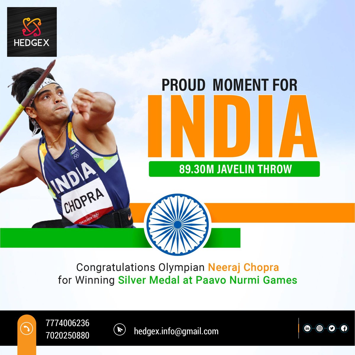 hedgexacademy's tweet photo. The Golden Boy Has Done It Again New National Record.
Great Going #NeerajChopra https://t.co/r7RvRLBX3M