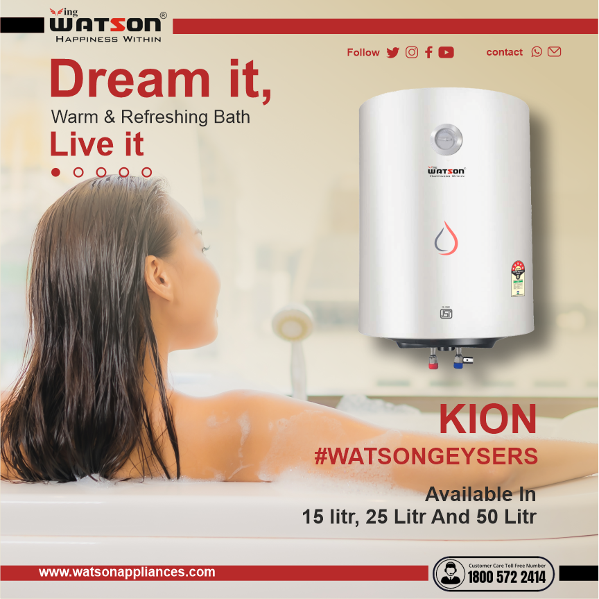 WatsonFansIndia's tweet photo. #watson का नया #kion #geyser, 15 |25 | 50 Litr क्षमता में उपलब्ध | 
घर ले आए #watsongeyser
 #waterheaters #instantgeysers  #immersionrods

https://t.co/x63IOtfK73
https://t.co/7072Xf6ghQ
#DistributorsAreWelcome #shopbanners #shoplocal #business #distributors #Bitcoin #FuelPrices https://t.co/HLvNr5EnPX