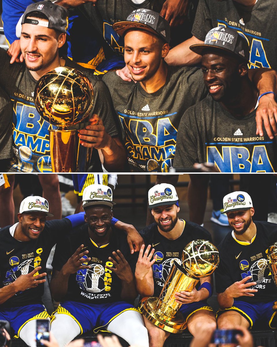 2015 ➡️ 2022

Four titles later, what a journey it's been for the Warriors' core ⚡