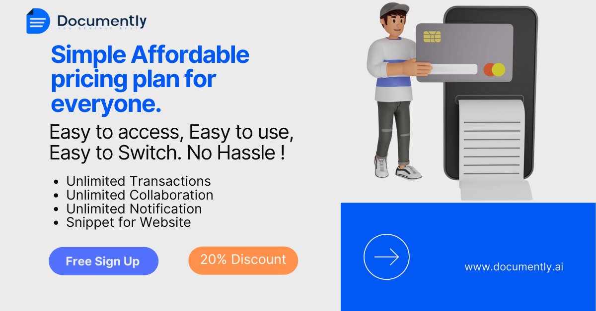 Documently_AI's tweet photo. Simple Affordable pricing plan for everyone with Documently
https://t.co/gZJM24AzxH
No Credit Card is Required
#document #bestpricing #easytoaccess #freesignup https://t.co/5E2FOxbMO0