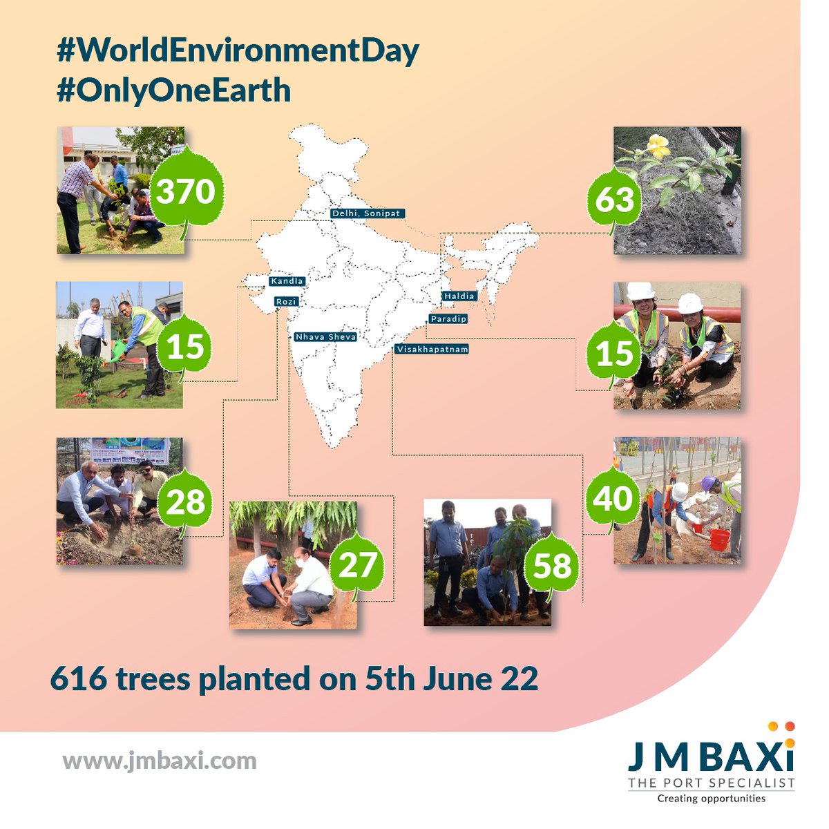 jmbaxigroup's tweet photo. At J M Baxi we are committed to doing our bit for the planet and planted over 616 trees on 5th June 2022. J M Baxi group teamed up to help green our neighbouring community.
#smallchangesbigwins #WorldEnvironmentDay #OnlyOneEarth #SustainableFuture https://t.co/eunsllkqpp