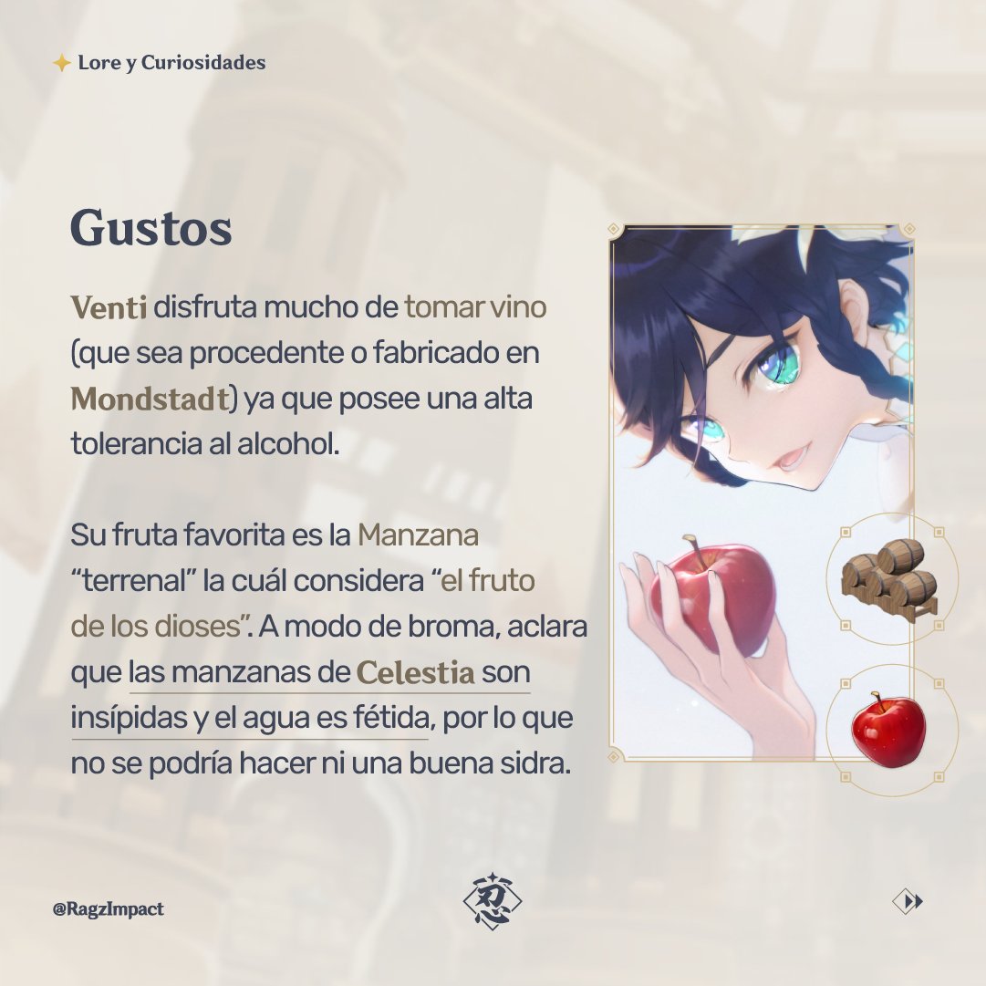 RagzImpact's tweet photo. Feliz Cumpleaños #Venti !!! 🎂✨🤍
Datos curiosos sobre Venti como "mortal"
(en otra ocasión traeré un apartado de curiosidades sobre Venti como Barbatos) #GIHiT #GenshinImpact https://t.co/Ex6kCVRWF0