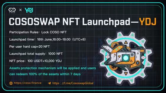 cososwap's tweet photo. #COSO Airdrop is now live!🚀 @YDJ_AP
  (First come, first serve)
💰 Prize Pool: $300U YDJ💰 

📌Airdrop Task :
1. Like &amp; RT ❤️ &amp; BSC Address
2. Follow Us✅
3. Tag 3 Friends🎅
4. Join TG: 
 https://t.co/k0mNM9ALLI&amp; https://t.co/xSVQrWCL0n

#giveaway #airdrop #Airdrop https://t.co/7A0yDYbGKA