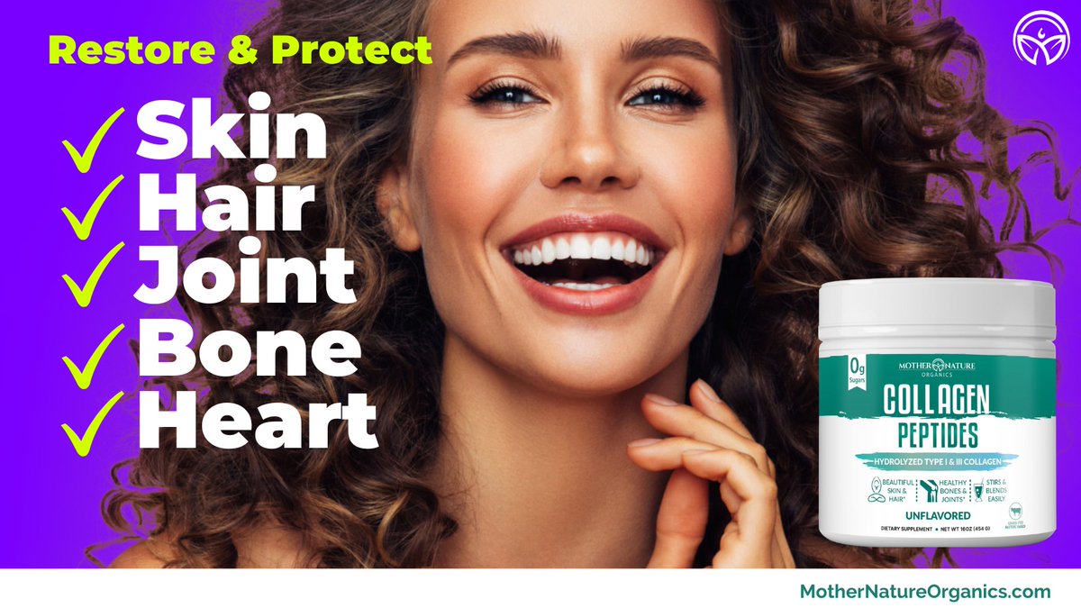 MotherNatureO's tweet photo. Advanced Formula for women to improve overall skin, relieve joint pain, promote a healthy heart, and boost muscle mass.
👉https://t.co/X8KcJToWve
#supplements #nutrients #beauty #joints #antiagingproducts #aginggracefully #agingskin #collagenpeptides #collagenpowder #reverseaging https://t.co/xBPII4cxkc