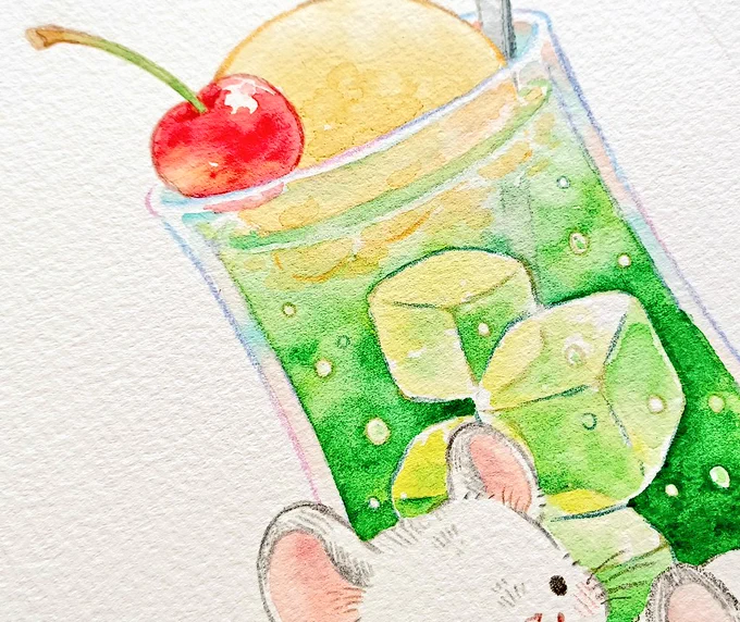 オーダーイラストもうすぐ完成!すごく美味しそうに塗れてる… 