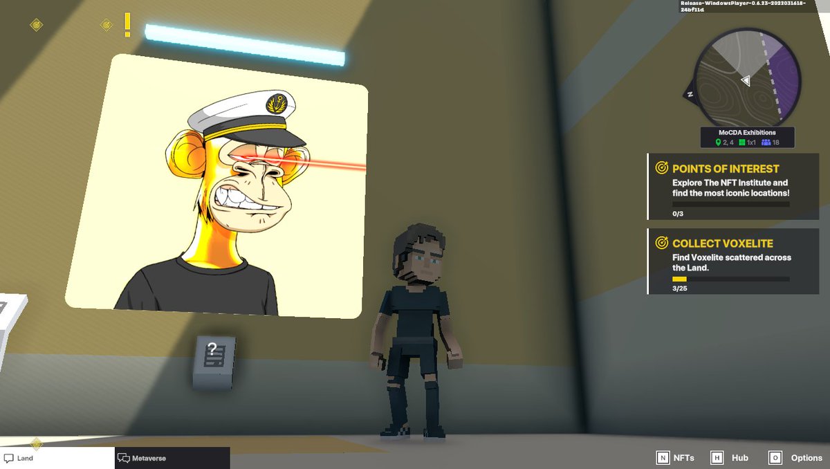 YwJunn's tweet photo. @TheSandboxGame @MOCDA_ I just participated in the #TheSandbox weekly contest for a chance to win 200 mSAND! Here is my favorite piece from the exhibition, check out my screenshot below!
👇

 lazerrr gold apeeeee https://t.co/SB9EePkTkb