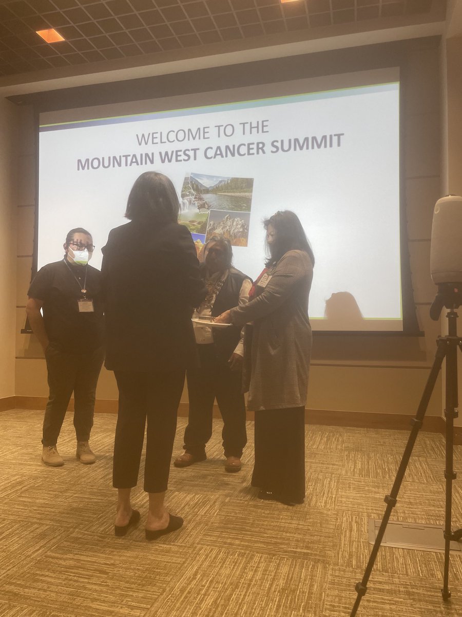 We are grateful to Rios Pacheco - of the Northwestern Band of the Shoshone Nation and the Kewa Pueblo for the native blessing with cedar - to start our day of the Mountain West Cancer Summit at HCI with 30 wonderful, collaborative partners…….a fabulous day!