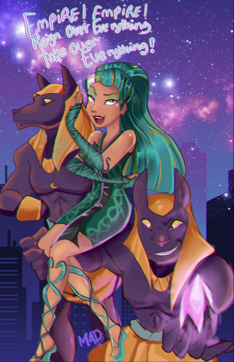 Themadzillart's tweet photo. Empireeee! my fav song from Boo York Boo York,  i love monster high so much
#empire #nefera #Anubis #booyork #musical #MonsterHigh  #villain #city #mummy #cometcristal
#mh https://t.co/EEP8dyvlDF