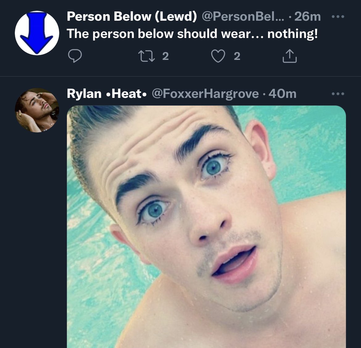 “Okay.”

He strips down to nothing.
