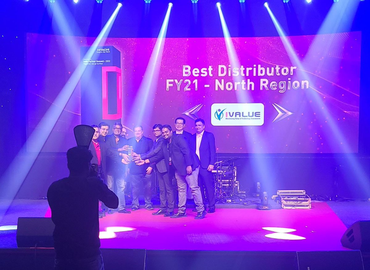 iValueInfoSoln's tweet photo. Double Excitement to share that @iValueInfoSoln recently won 2 distinguished awards #DistributorOfTheYear - Fy21 and #BestDistributor for #Northregion
- Fy21 from @HitachiVantara during their ongoing #Indiapartnersummit #HVIPS2022 in #Bangalore. https://t.co/YgHBa4DEKj