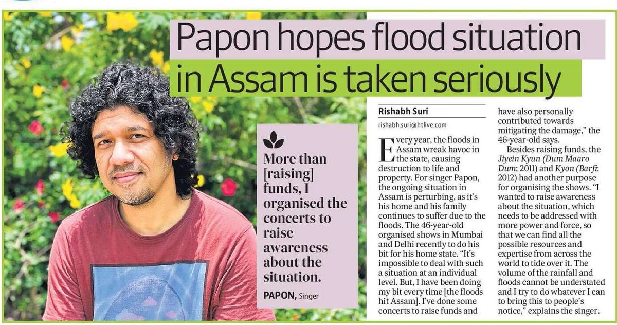 paponmusic's tweet photo. It’s an annual affair and I hope we as a nation can do more to address this issue for better planning and solutions to this national calamity! #assamfloods @htcity https://t.co/7kbvLfXm7L