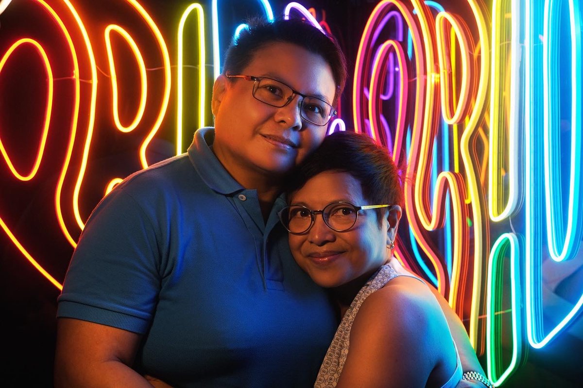 badassprof's tweet photo. As middle-aged, out, loud and proud lesbian couple for 19 years, we hope to pave the way for a bright future without discrimination and prejudice, where everyone is free to be who they are and to love who they love #HSCPRIDE2022 #PRIDE2022 #PRIDE #WeComeTogether #A11Together https://t.co/nvc82Q6ZLv