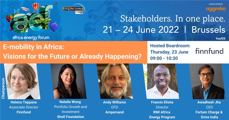 Next week, I will be speaking in Brussels at the #AfricaEnergyForum! ⚡

The panel will discuss how we envision the future of E-mobility in Africa, & I’ll focus on @RMI_Africa's work on charging 4-wheelers battery-swapping to 2- and 3-wheelers. 🛵 

bit.ly/2RM5KyP #aef22