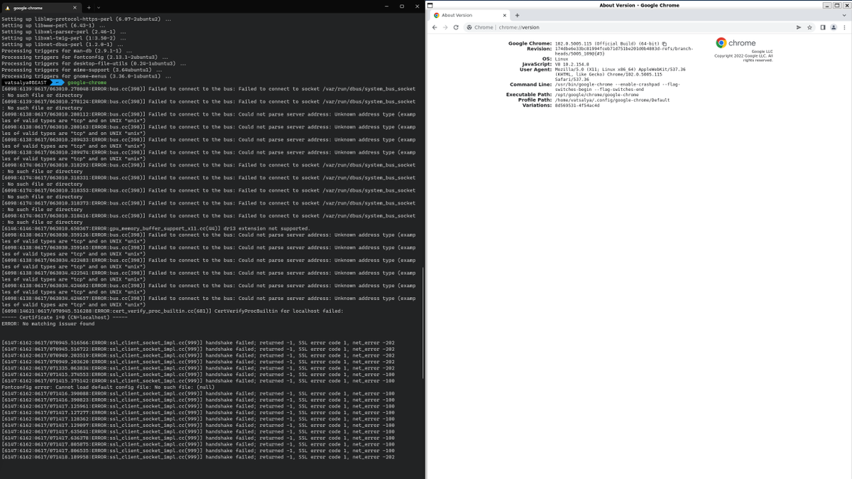 Running Google Chrome on WSL2 via XServer. This and VSCode server inches me closer to a full linux based dev environment on my windows machine.