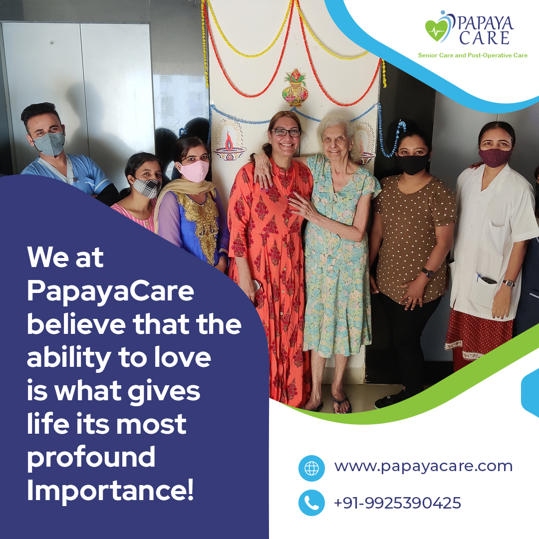 The ability to Love is what gives life its profound importance. Caregiving can be challenging! 
Let Assisted Living by Papayacare help you be your best self. Get in touch with us on 
+91-9925390425(India)   
+91-9586703462(India)    
+1-832-647-8304(USA)
 #AssistedLivingCommunity
