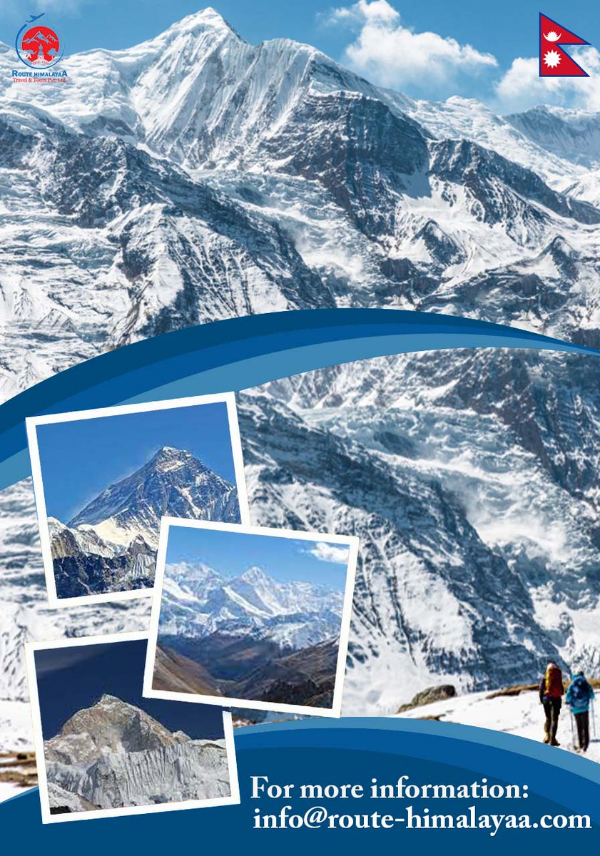 HimalayaaRoute's tweet photo. Are you preparing for this upcoming trek in October?
Either you are coming alone or would like to join with other groups. 
We have got you everything for that.
Everest Bese Camp
Annapurna Base Camp/Circuit trek
Makulu Trek
Wherever your destination trek, please let us know. https://t.co/klmBfiSuIc