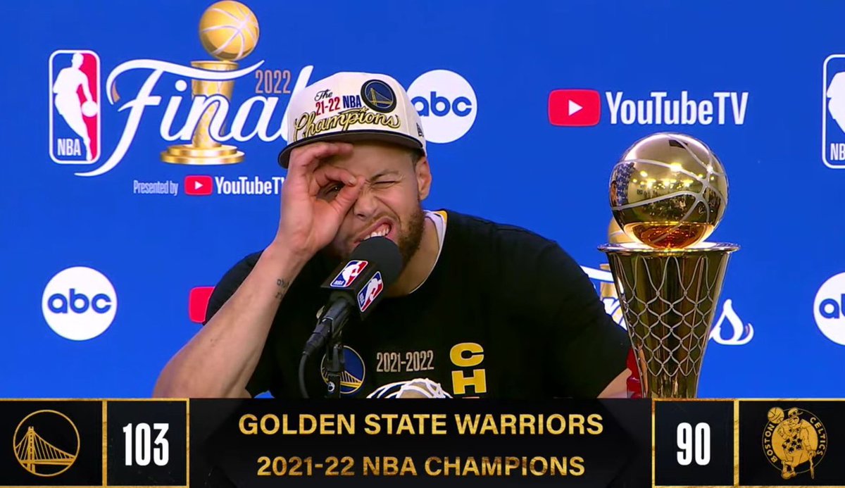 ClutchPoints's tweet photo. LMAO Steph Curry heard the noise 🤣💀 https://t.co/Ho9ag8lbV9