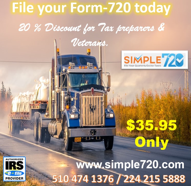 720_simple's tweet image. Pre-File #Form720 Online is the best option we are providing for our truck holders. If you are supposed to correct or change any of your information, you must change visit simple720.com
 #720form
 #form720 
#Irsform720
#form720duedate
 #E-fileform720