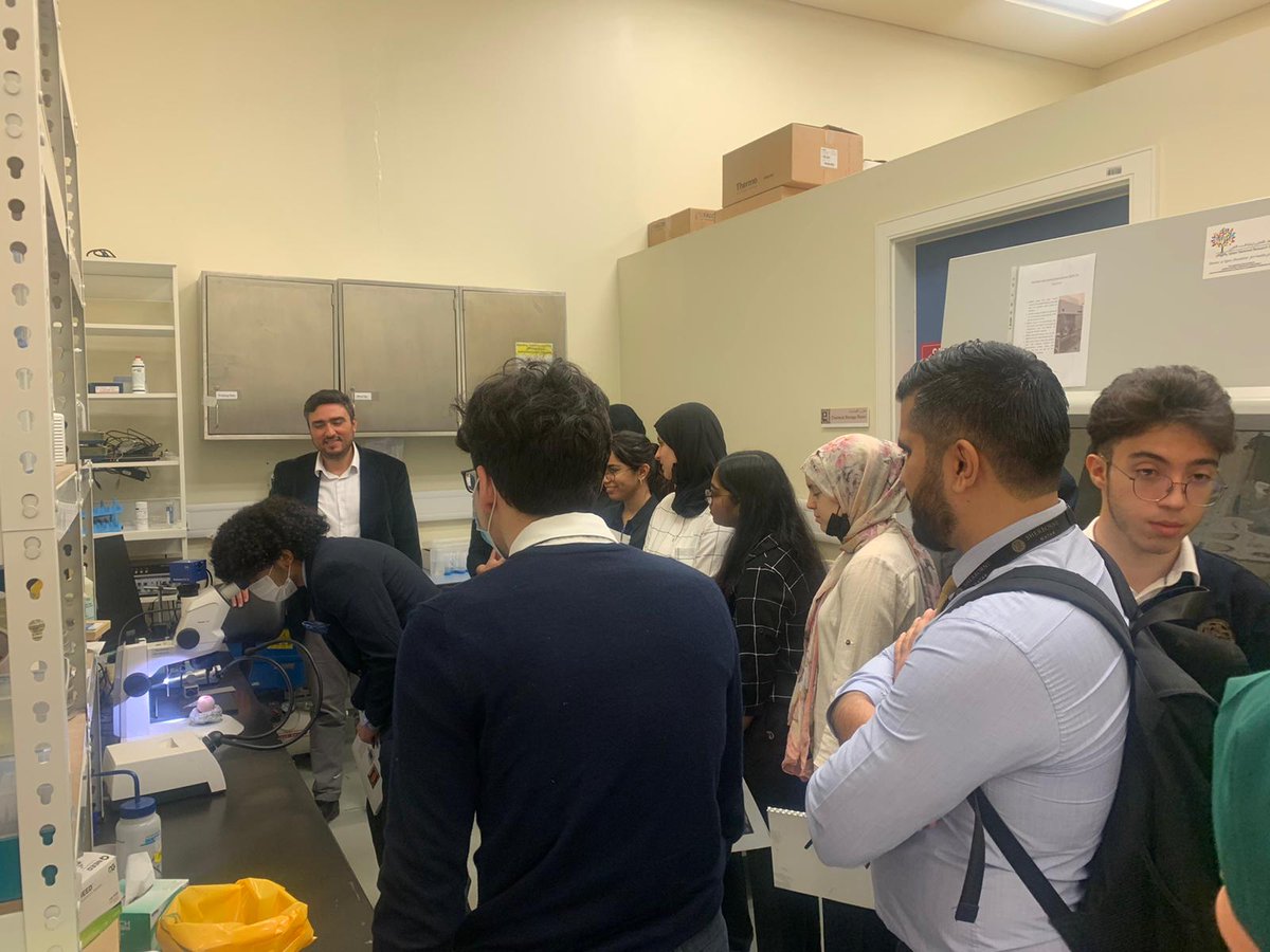 YalcinLab's tweet photo. Last week, we organized a short training session in my lab at Biomedical Research Center, Qatar University, for Sherborne Senior School in Qatar and introduced students to #zebrafish, #chickembryo, #cellculture research https://t.co/nGJNjGvwSc
