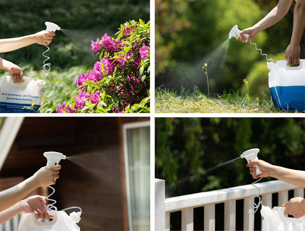 This remote trigger sprayer fits one gallon bottle or customized plastic bag and comes with a 40" long tube with a high quality, comfortable trigger sprayer.