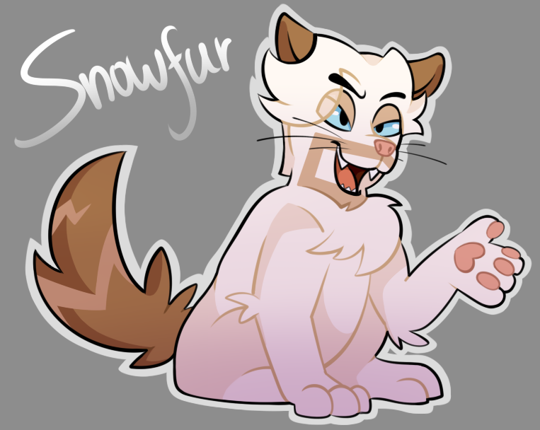 rebecadavid's tweet photo. @Alpharad my friend recently got me into warrior cats so here's your fursona. his name is snowfur and he's from the thunder clan, you're WELCOME https://t.co/QbJ6ZNJm0s