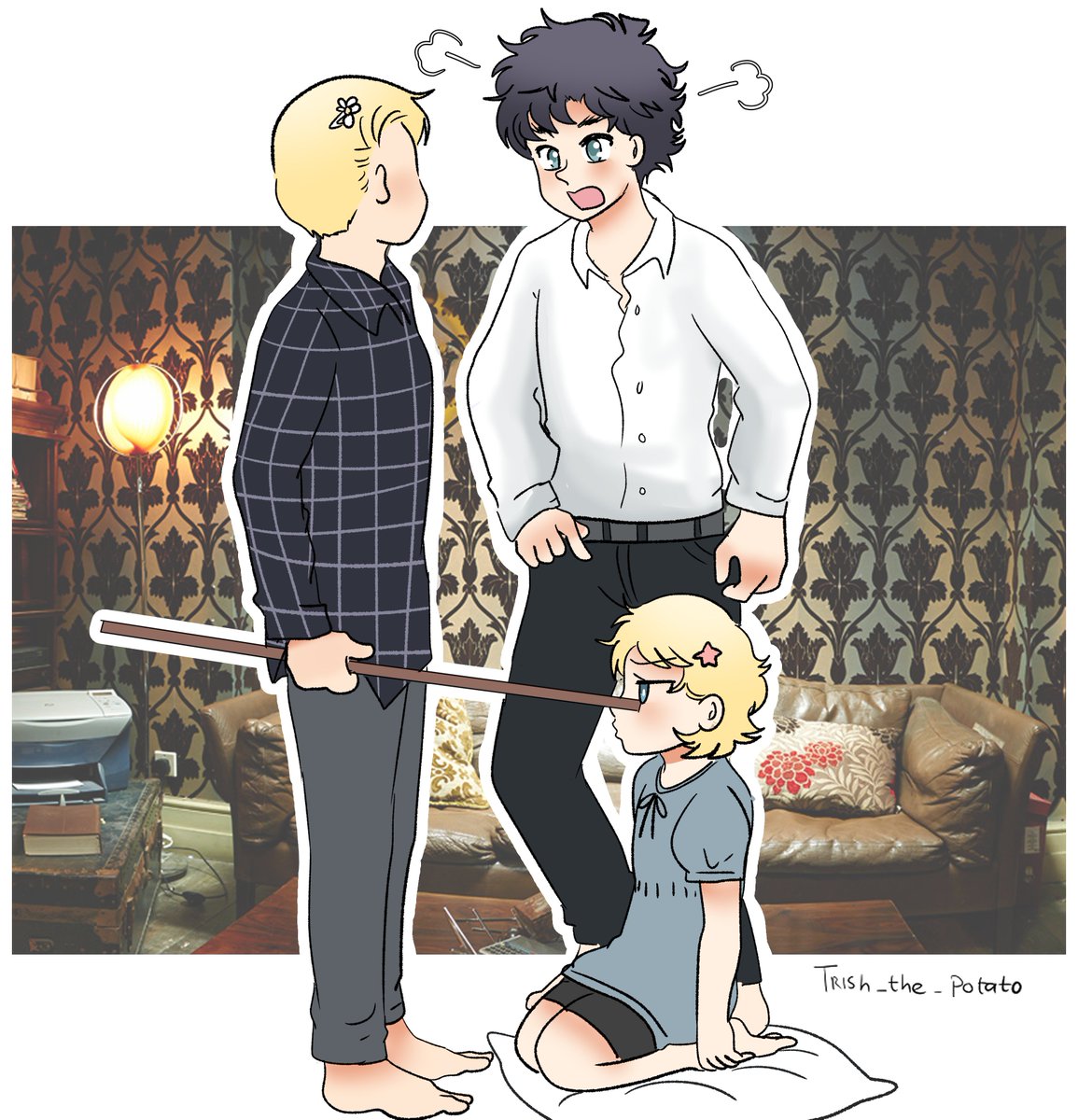 KentangTrish's tweet photo. That one meme 😂

#Johnlock https://t.co/Mv5FGvXLiU