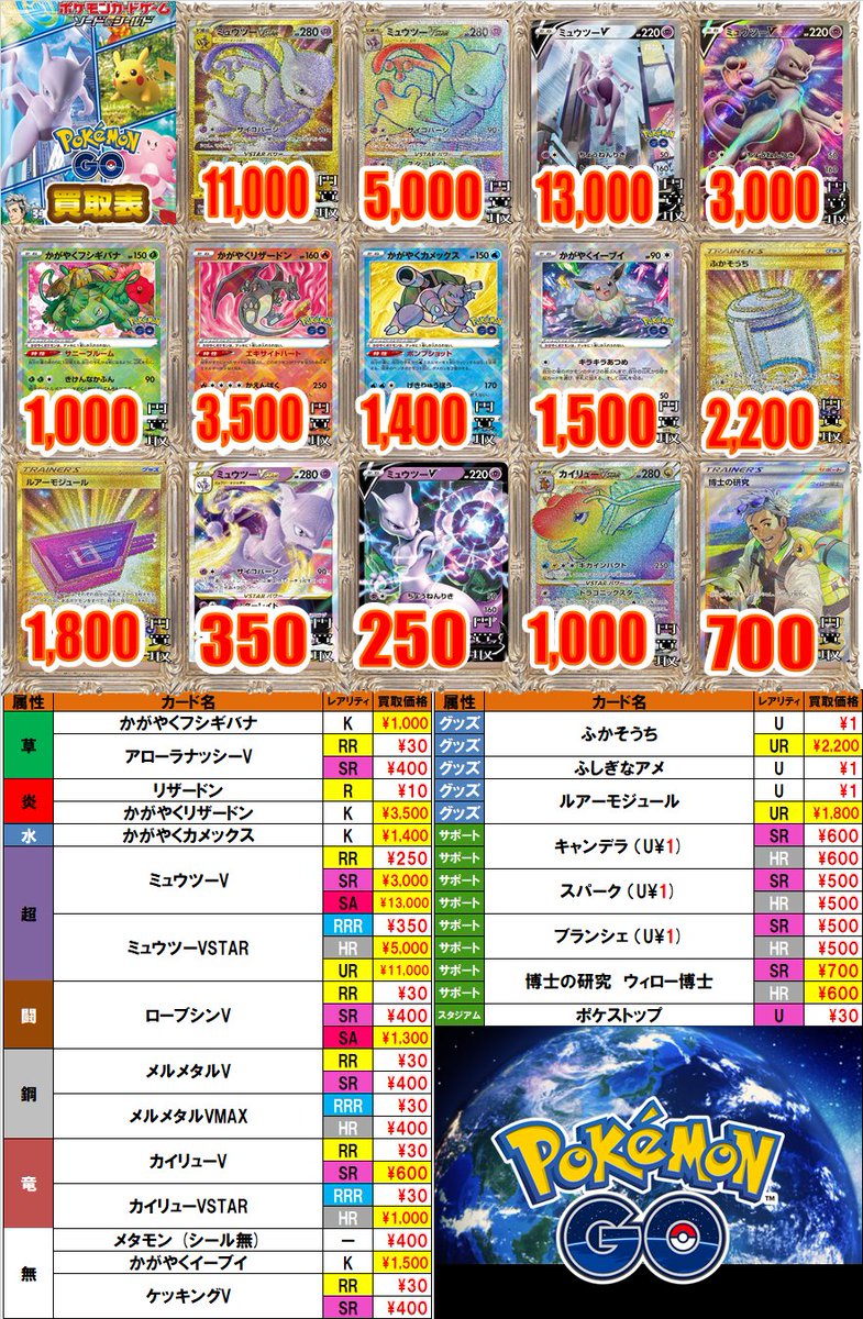 ポケカ ポケモンgo 当たり トップレア買取情報まとめ ポケモンカード 遊戯王 最新情報 まいログ Tcgデッキ 予約情報まとめ 遊戯王ブログ