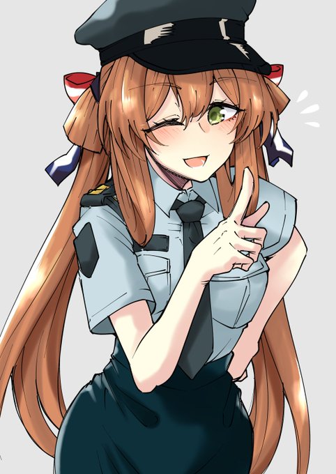 「指揮官さま、めっ!ですよ」
#おまわりさんの日 